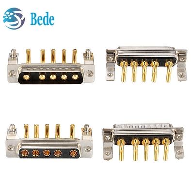 5W5 Đàn ông và nữ D-Sub đầu nối góc phải với dòng điện cao cho PCB